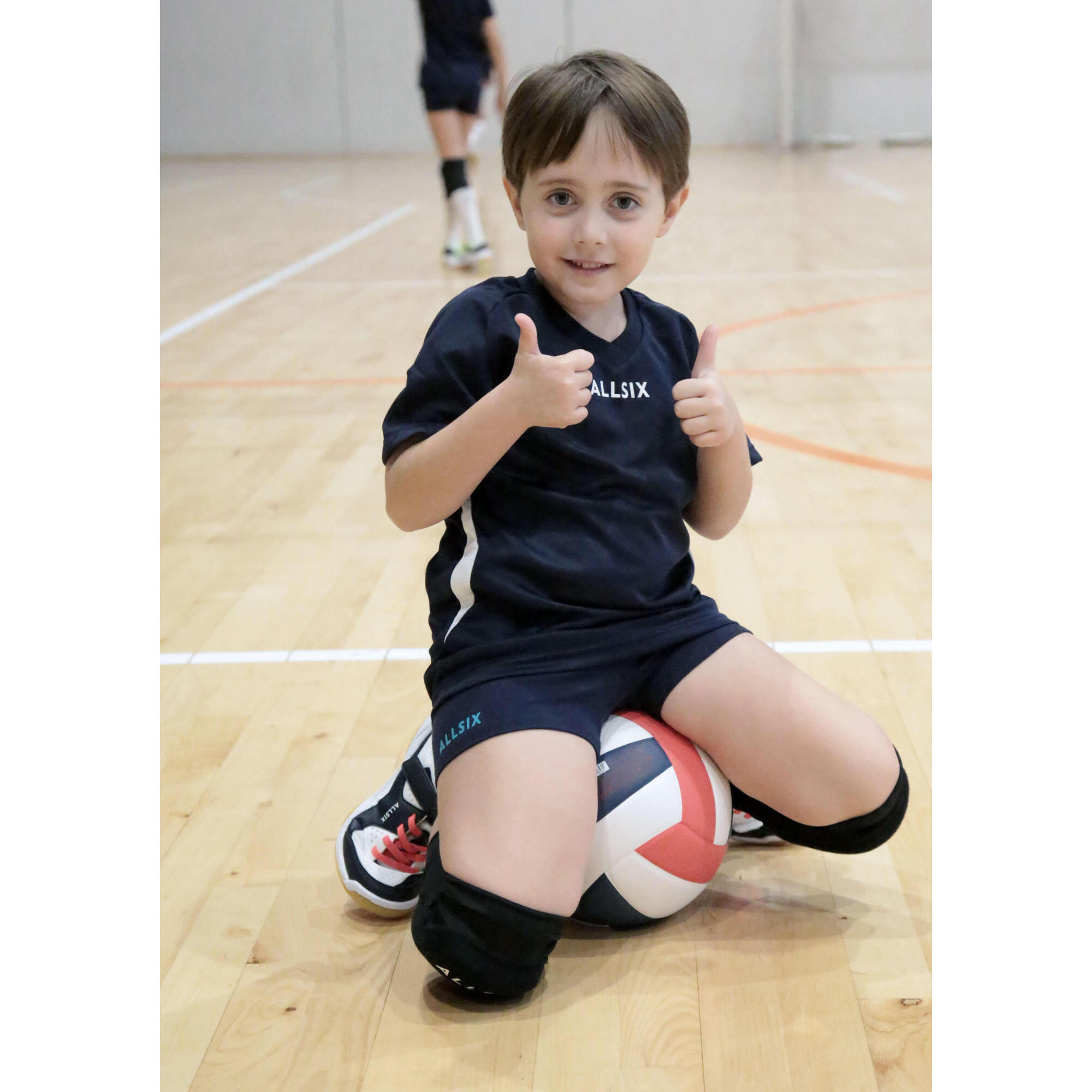 MAGLIA DA PALLAVOLO V100 BAMBINA BLU NAVY