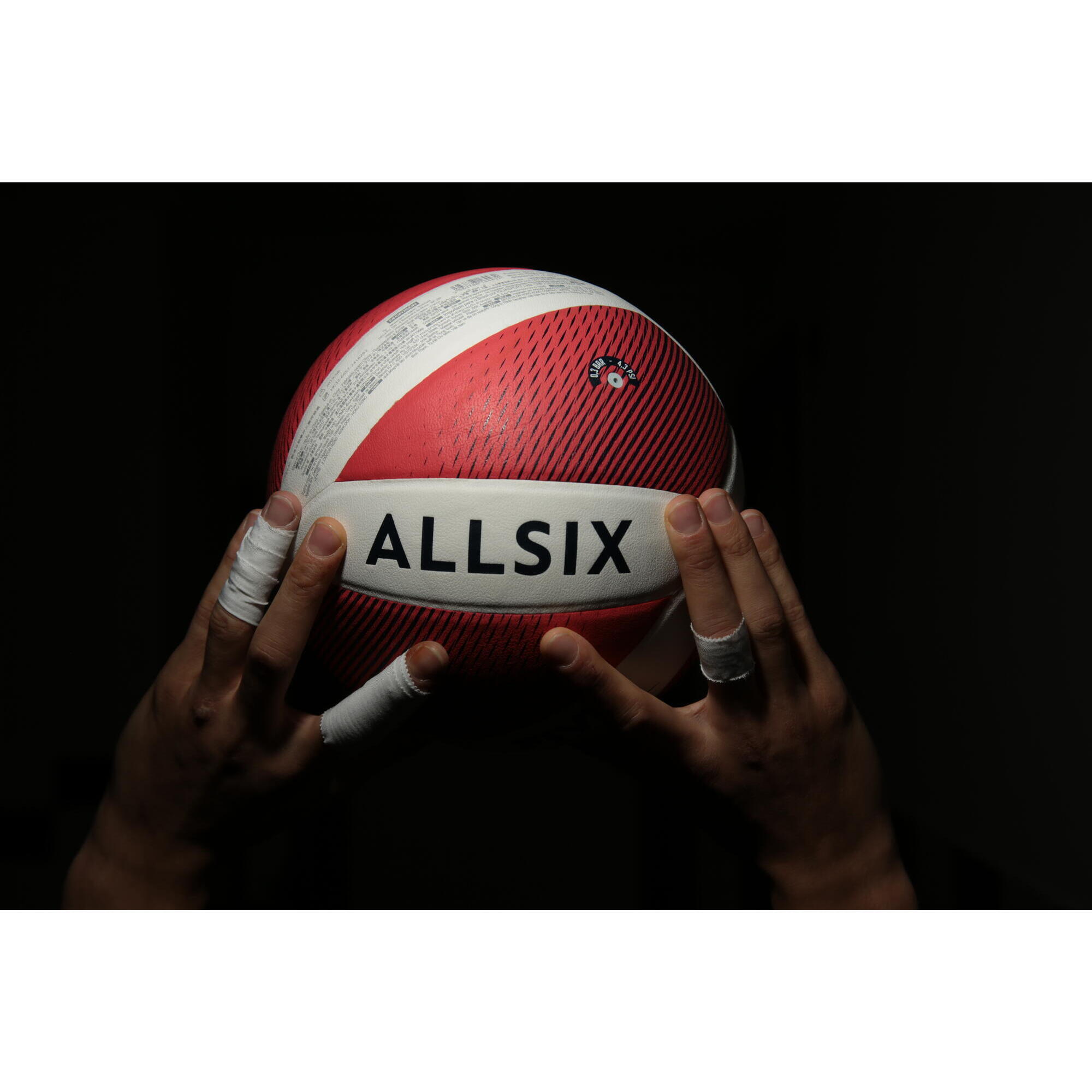 Volleyball Größe 5 - V900 FIVB Approved weiß/rot  4/13