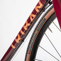 Vélo gravel femme à disque Shimano 105 - GRVL 120 Bordeaux