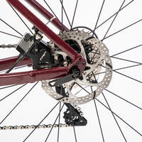 Vélo gravel femme à disque Shimano 105 - GRVL 120 Bordeaux