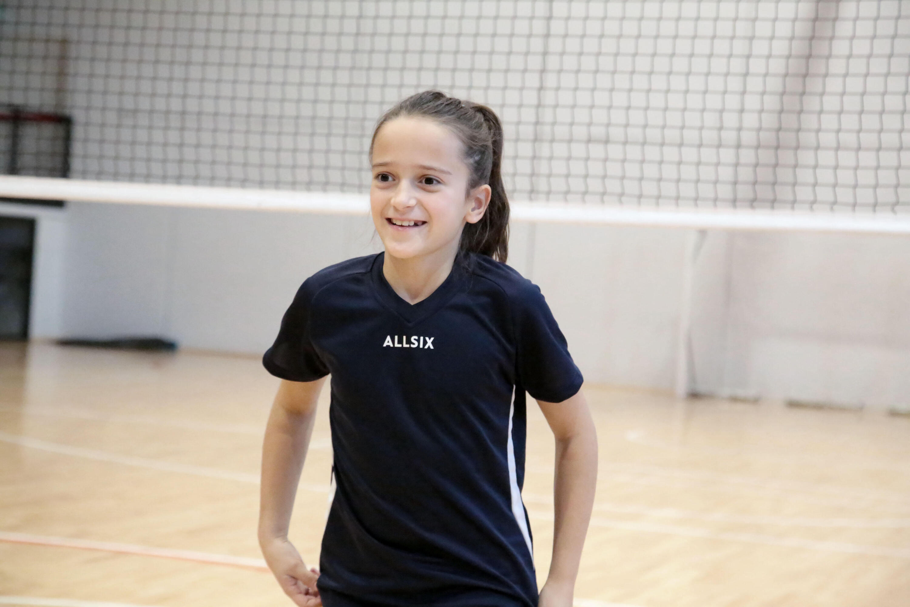 V100 Girls' Volleyball Jersey - Navy Blue 5/6