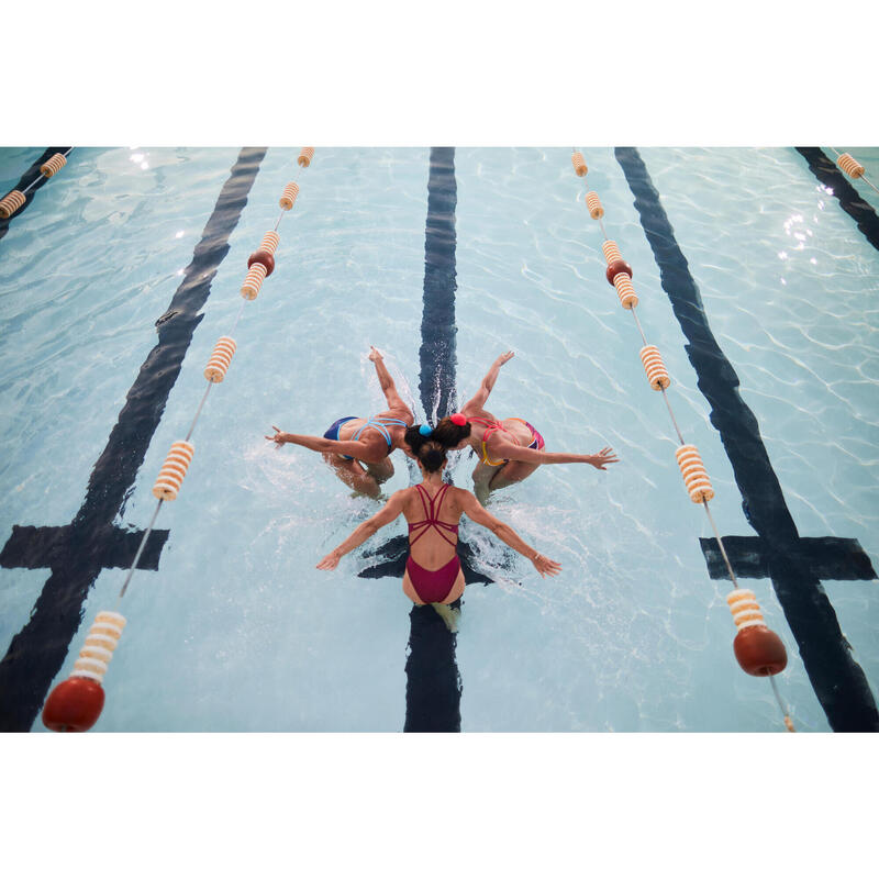 Cache chignon élastique de natation synchronisée artistique - bleu turquoise