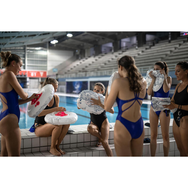 Costume intero donna nuoto sincronizzato azzurro