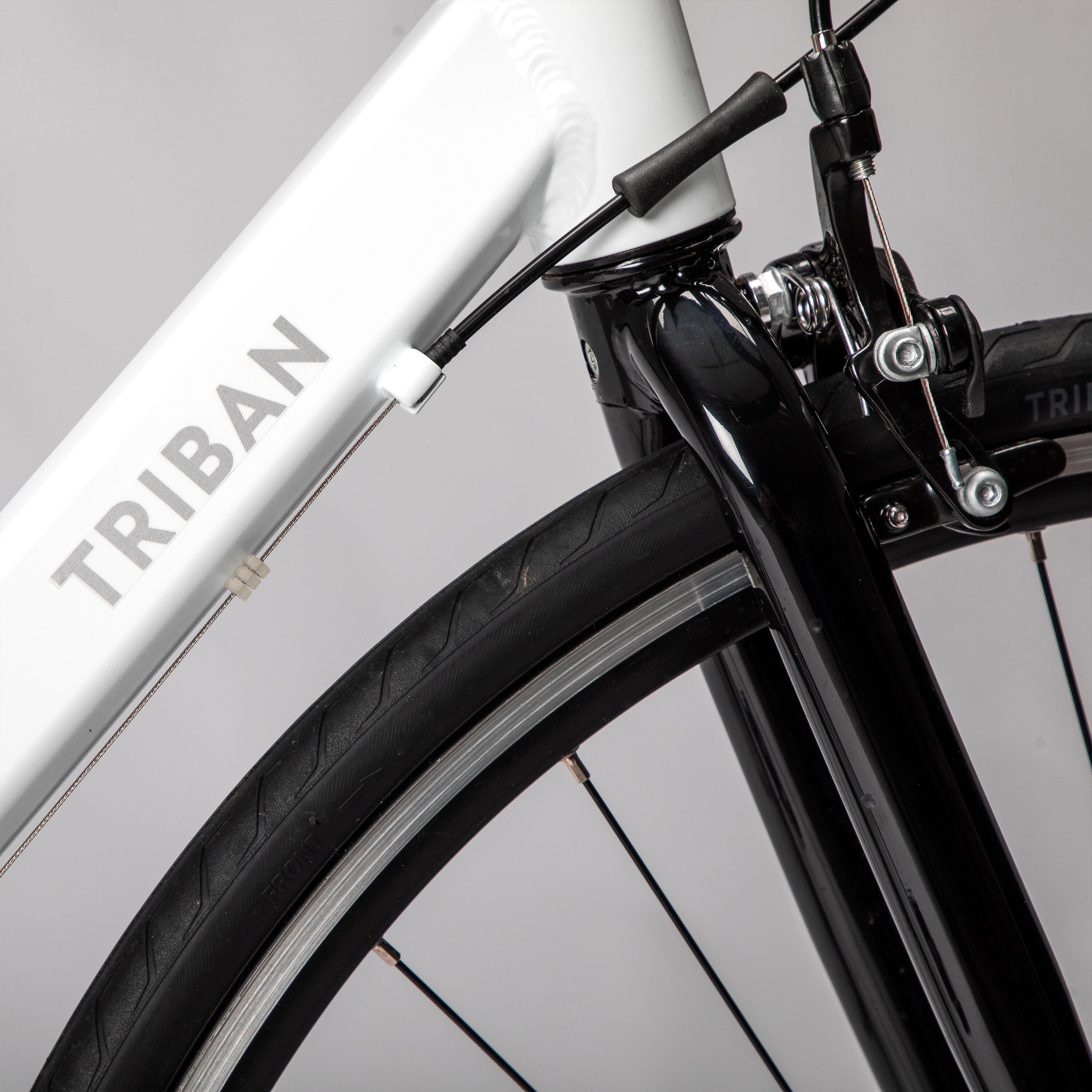 Women's Road Bike Triban Easy - White 4/15