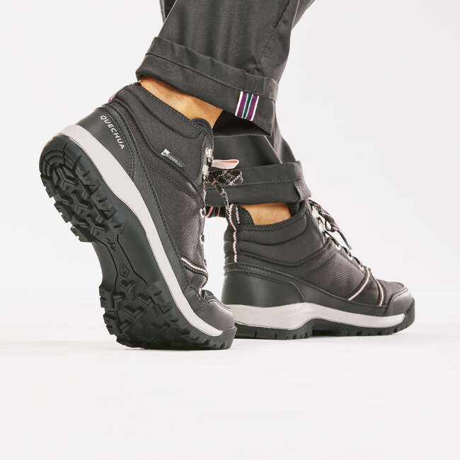 men's waterproof hiking boots nh150 mid wp carbon grey