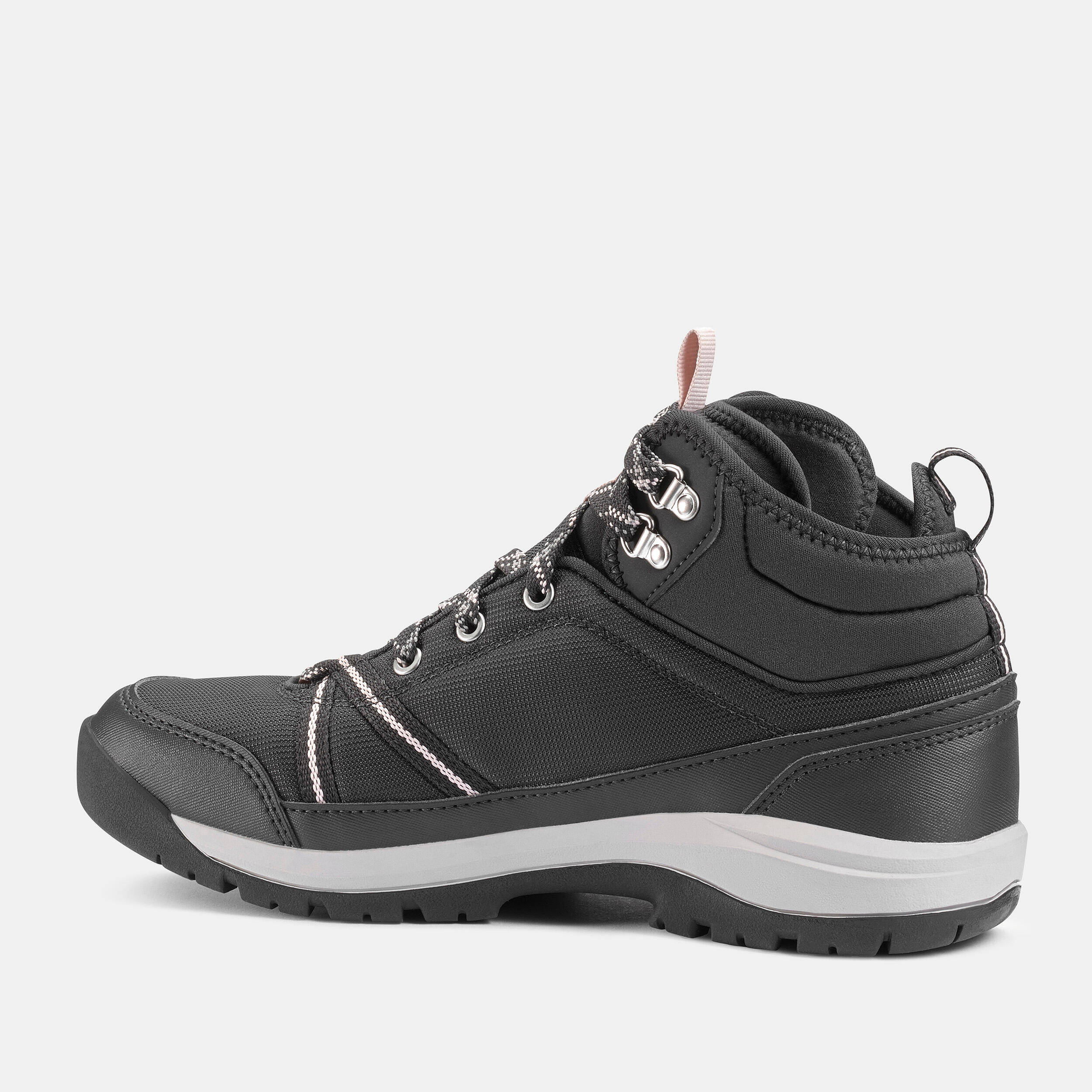 Women Water Resistant Mid Ankle Hiking Shoes Carbon Grey - NH100 -  4