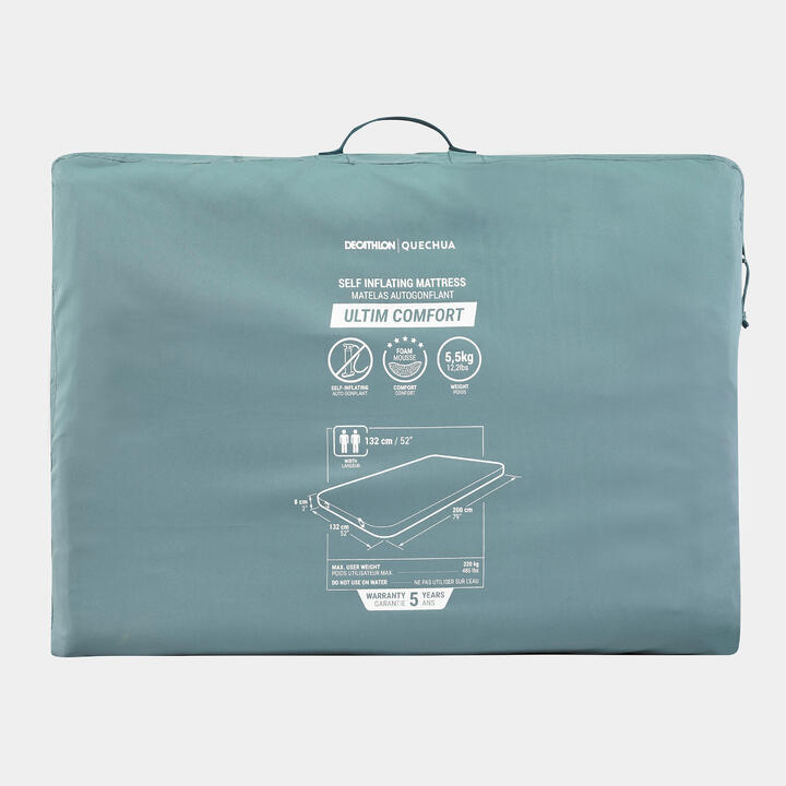 MATELAS AUTOGONFLANT DE CAMPING - ULTIM COMFORT DOUBLE 136 cm - 2 PERSONNES QUECHUA | Decathlon