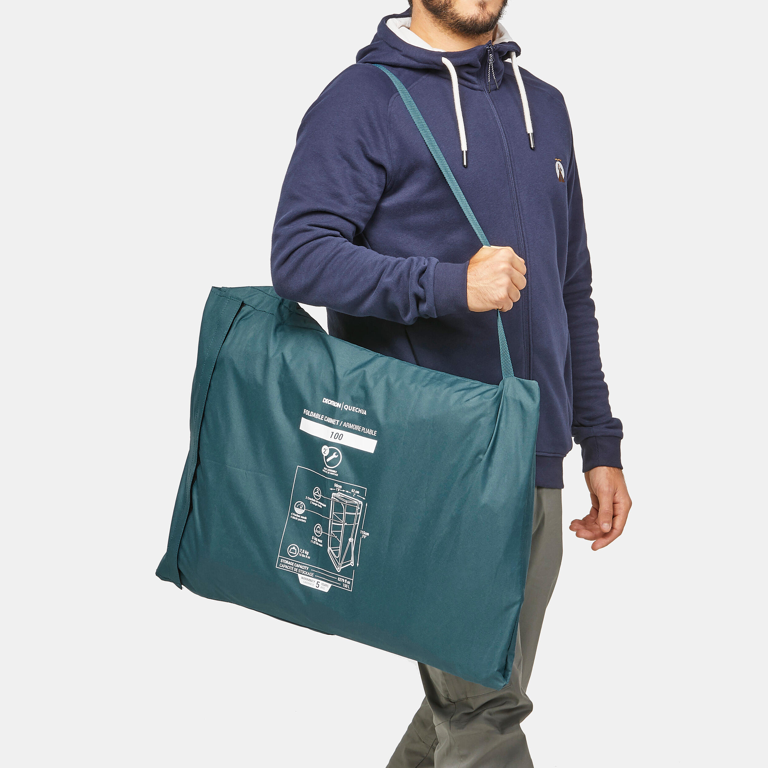 Folding Compact Camping Wardrobe - QUECHUA