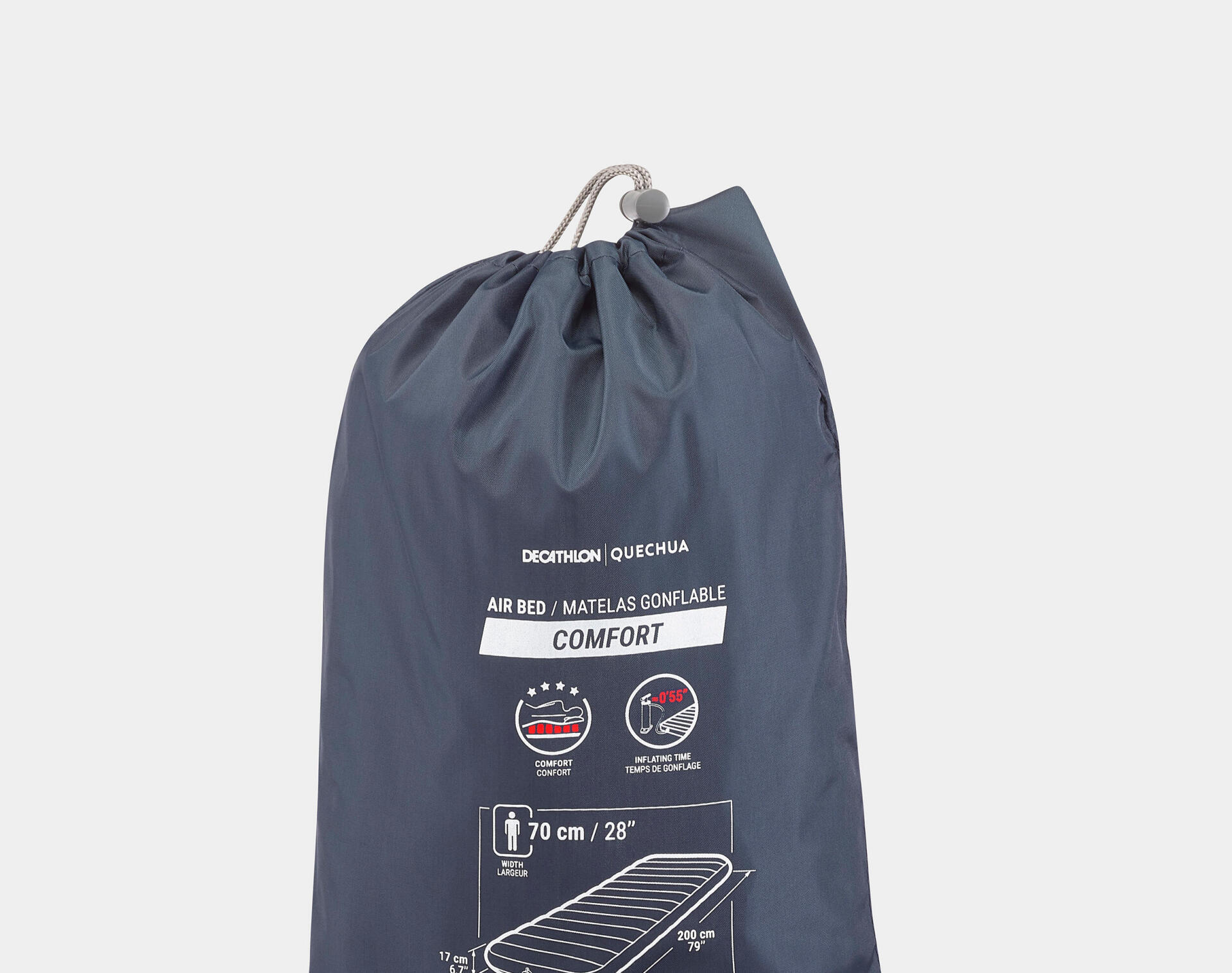 sac de transport troué matelas air basic/air comfort de camping