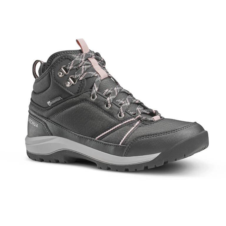 Women's Waterproof Hiking Boots - NH150 Mid WP Carbon Grey