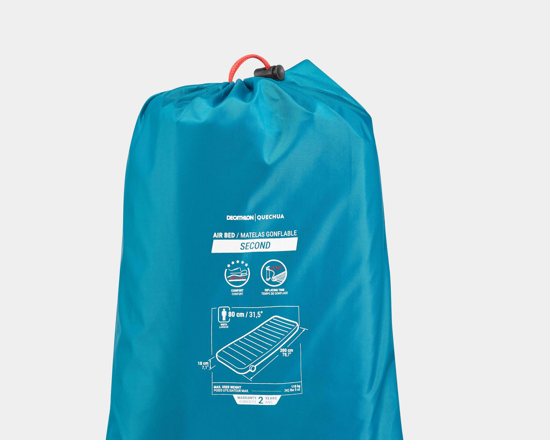 sacca di trasporto per materasso gonfiabile da campeggio air seconds