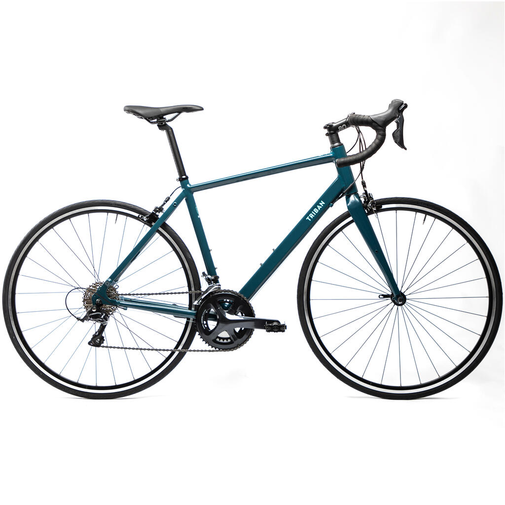 Sieviešu šosejas velosipēds “Triban rc 500”, zilganzaļš