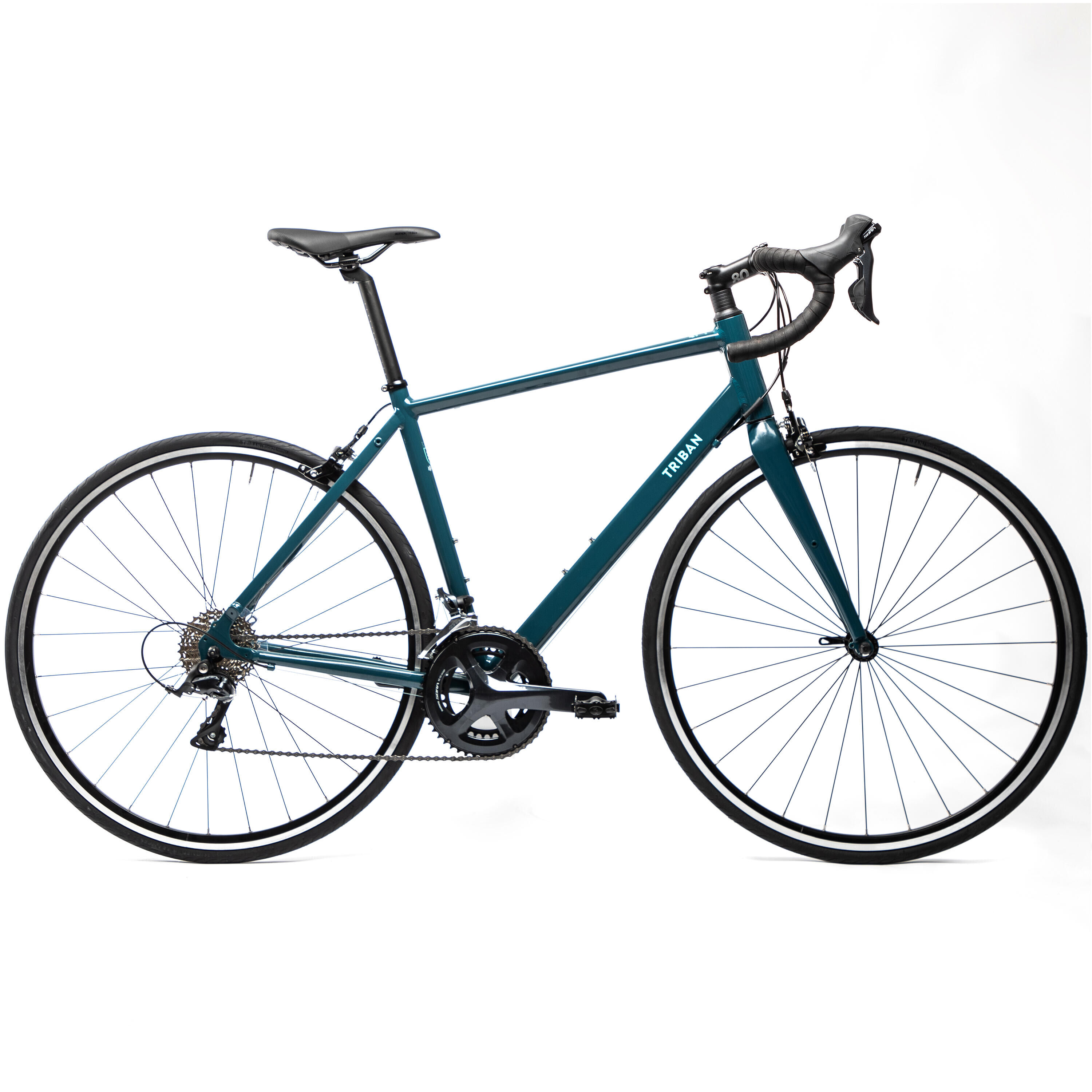 TRIBAN Women's road bike triban rc 500 - Petrol Blue