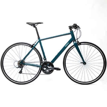 Moteriškas dviratis tiesiu vairu „Regular“, smaragdinės spalvos