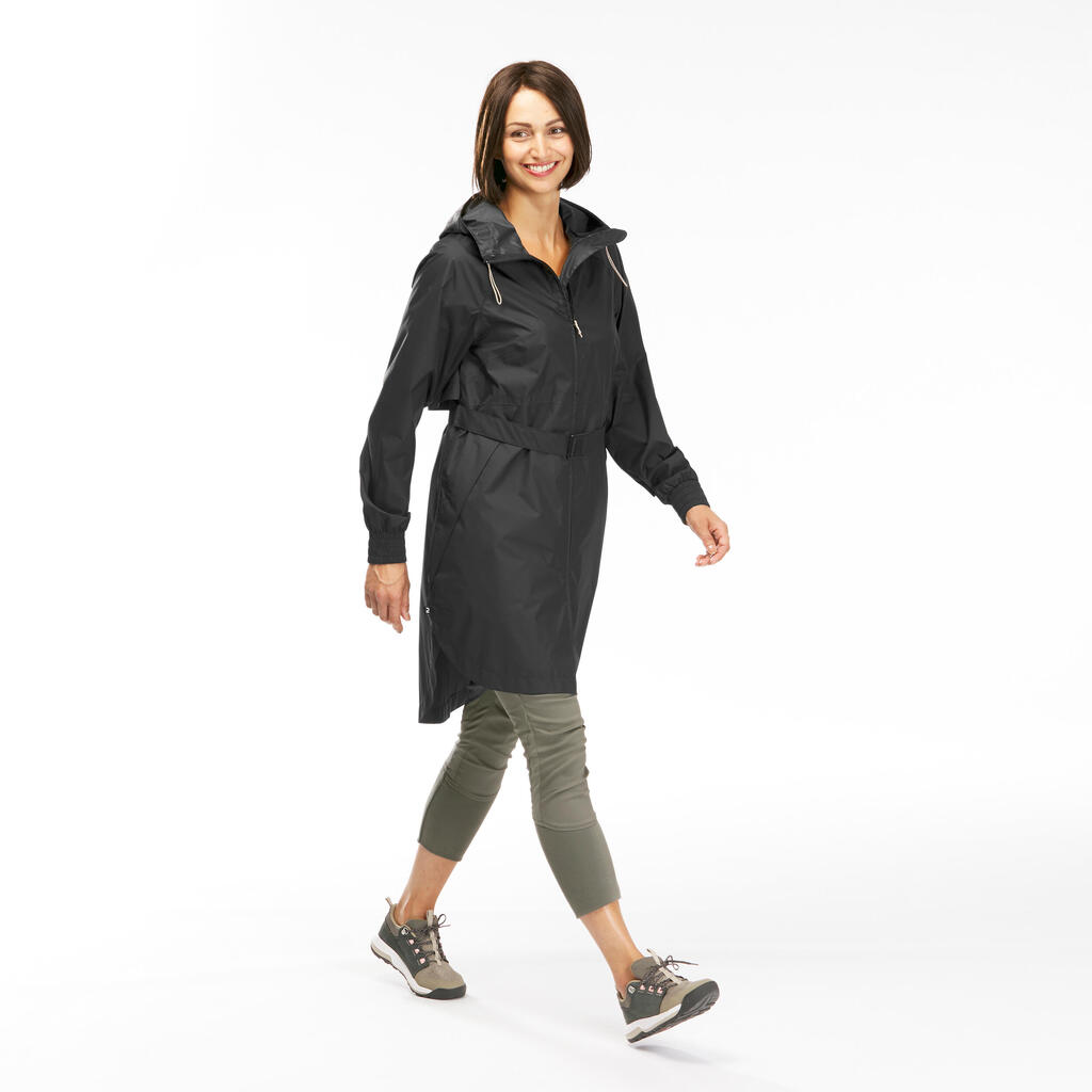 Chamarra impermeable larga de senderismo para mujer Raincut Long 