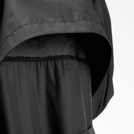 LAMA Manteau de pluie long pour femme avec capuche, imperméable,  réutilisable, pliable avec manches longues pour adultes et femmes, manteau  de pluie pour vélo, moto, équitation, randonnée et trekking, Noir , 38-46 