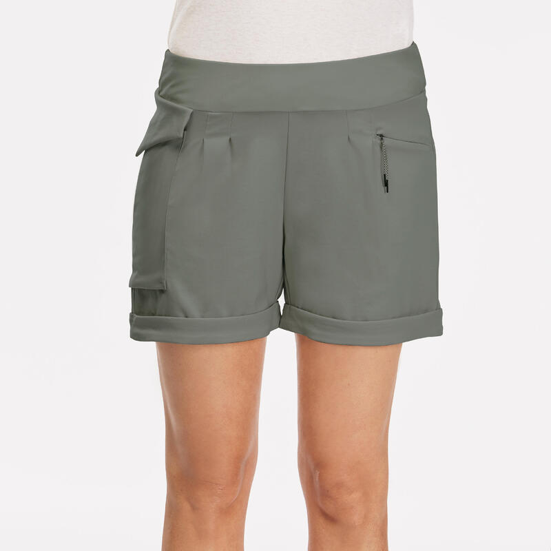 Wandershorts Naturwandern NH500 Regular Damen khaki