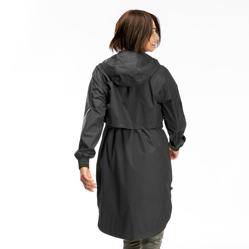 Veste longue imperméable de randonnée - Raincut Long - Femme