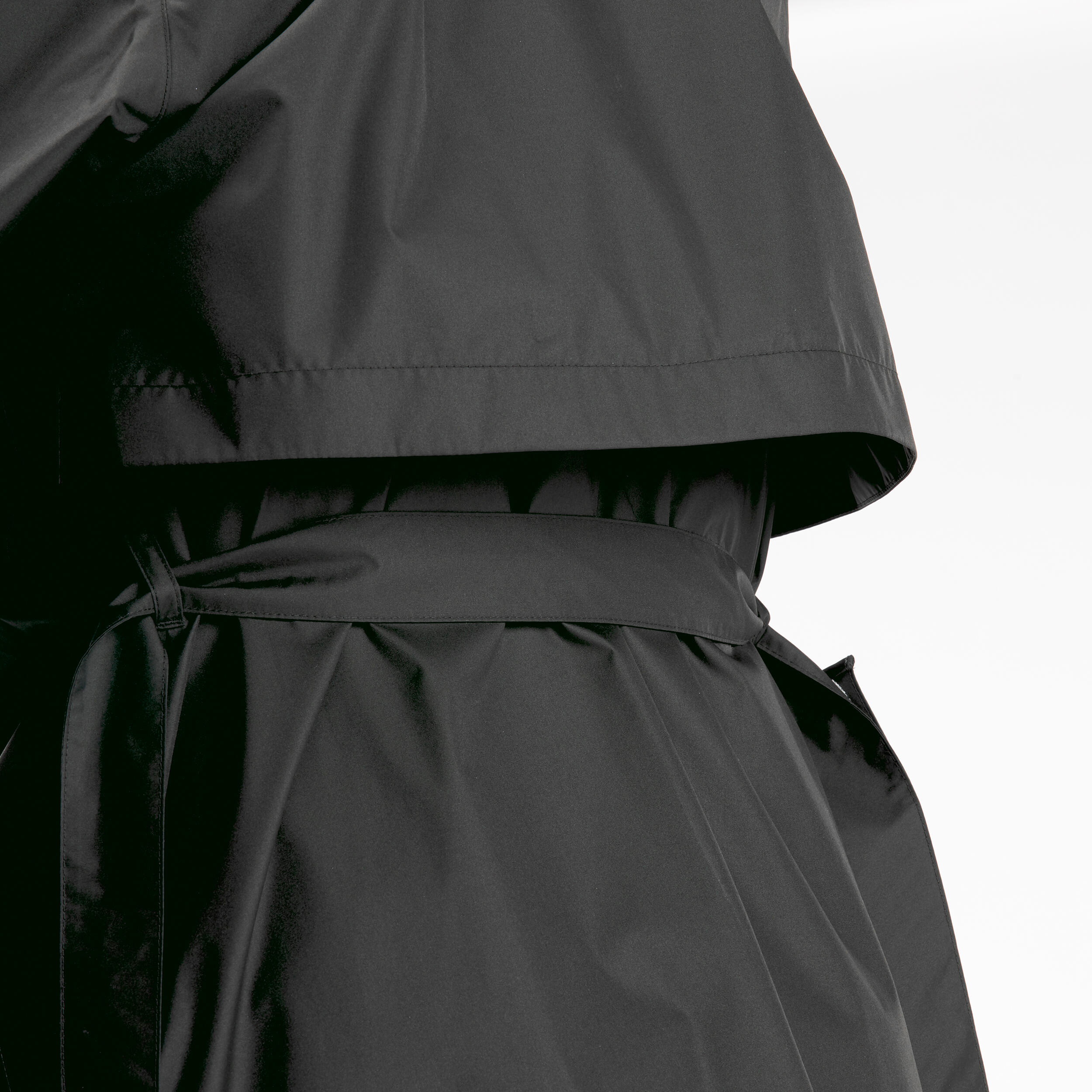 Women’s waterproof hiking jacket, Raincut Long - Black 2/7