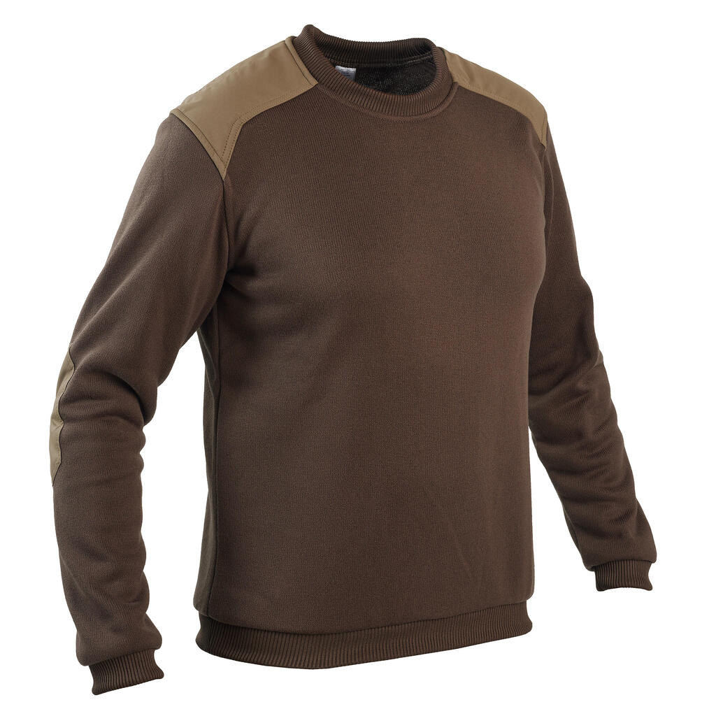 Pullover 500 - Brown with Embroidered Wild Boar