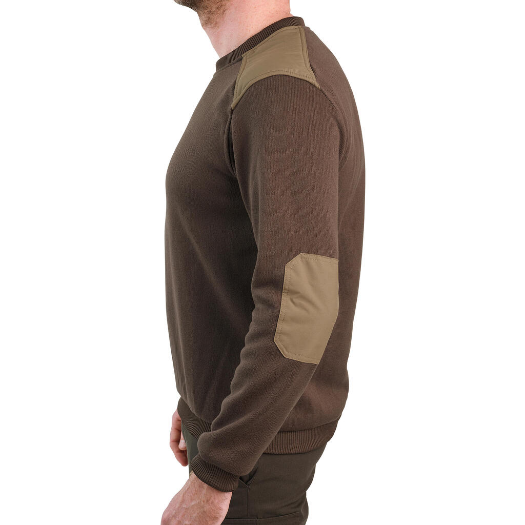 Pullover 500 - Brown with Embroidered Wild Boar