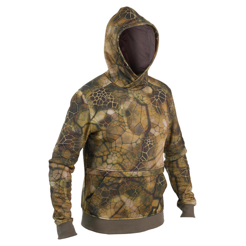 Sudadera Caza Solognac 500 Hombre Camuflaje Sigilo Silenciosa Capucha