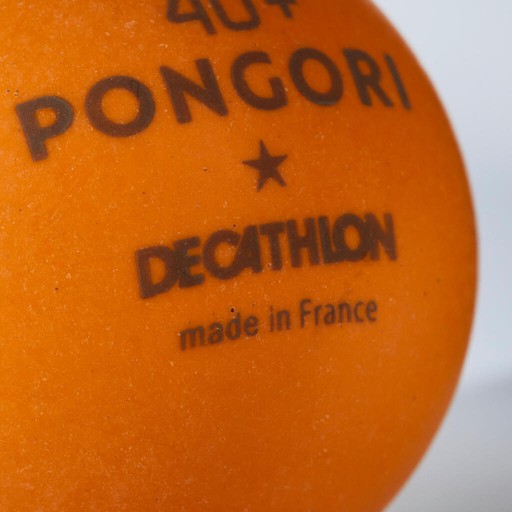 Table Tennis Balls TTB 100 1* 40+ 6-Pack (Made in France) - White