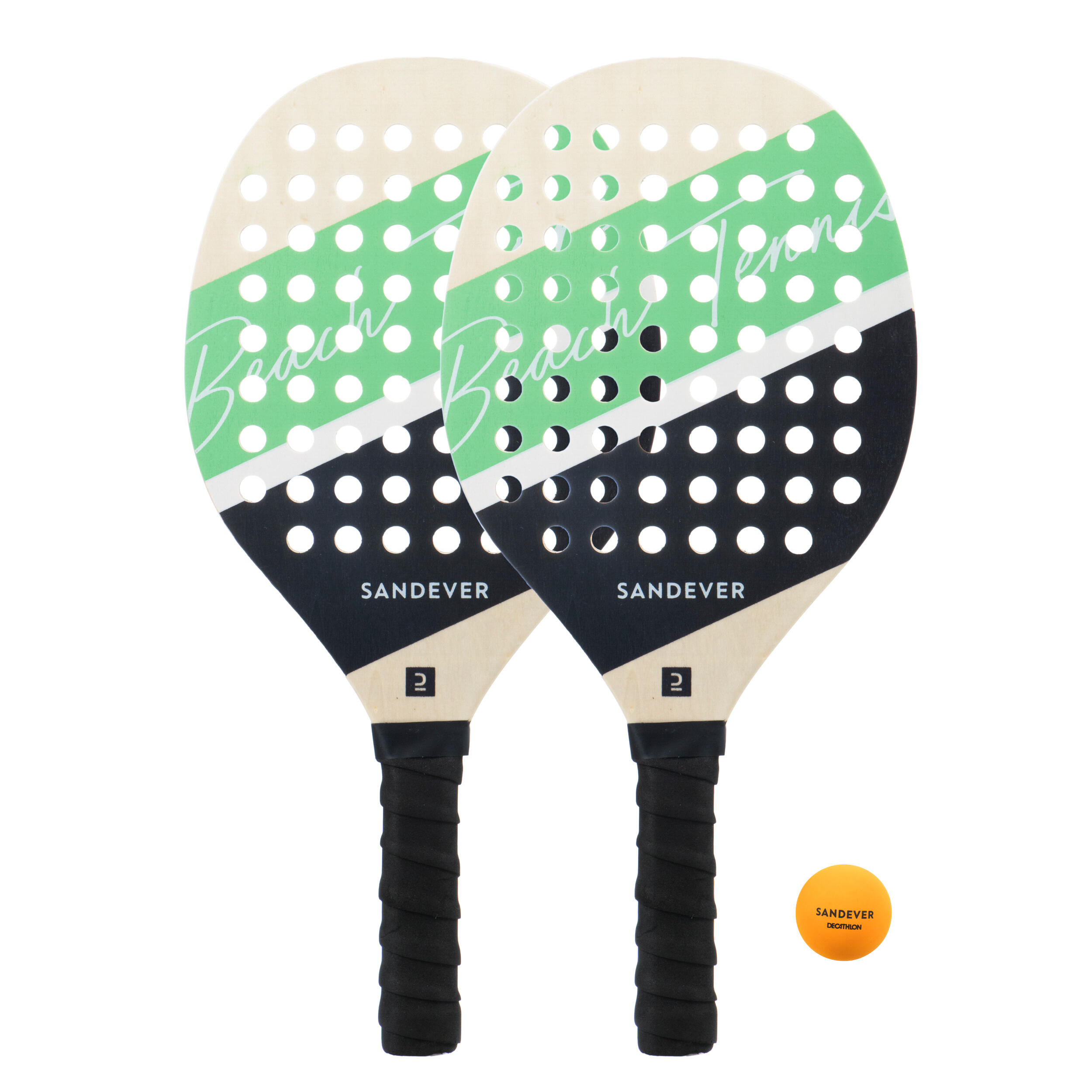 Beach Tennis Racket Set Experience - Green/Blue 1/6