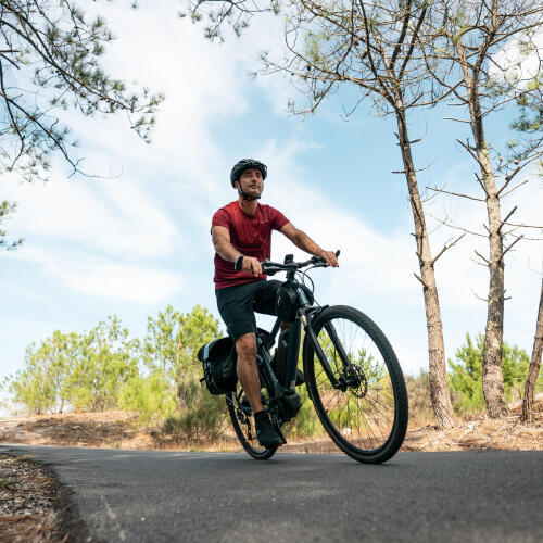 ELEKTRISCHE HYBRIDE FIETS RIVERSIDE 540 E BLAUW (ZWARTE BATTERIJ)