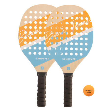 Beach tennis racquet set