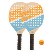 Kit racchette beach tennis EXPERIENCE giallo-azzurro