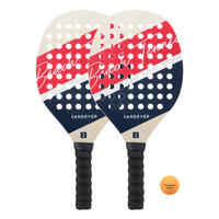 Beach Tennis Racket Set Experience - Red/Blue