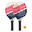 Kit racchette beach tennis EXPERIENCE rosso-blu