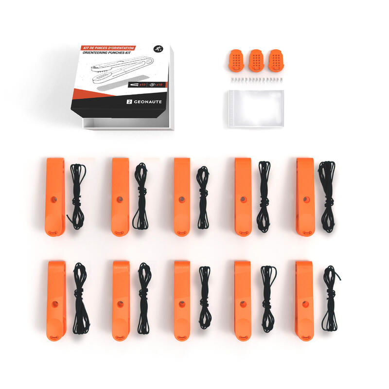 KIT DE 10 PINCES PERSONNALISABLE POUR LA COURSE D'ORIENTATION