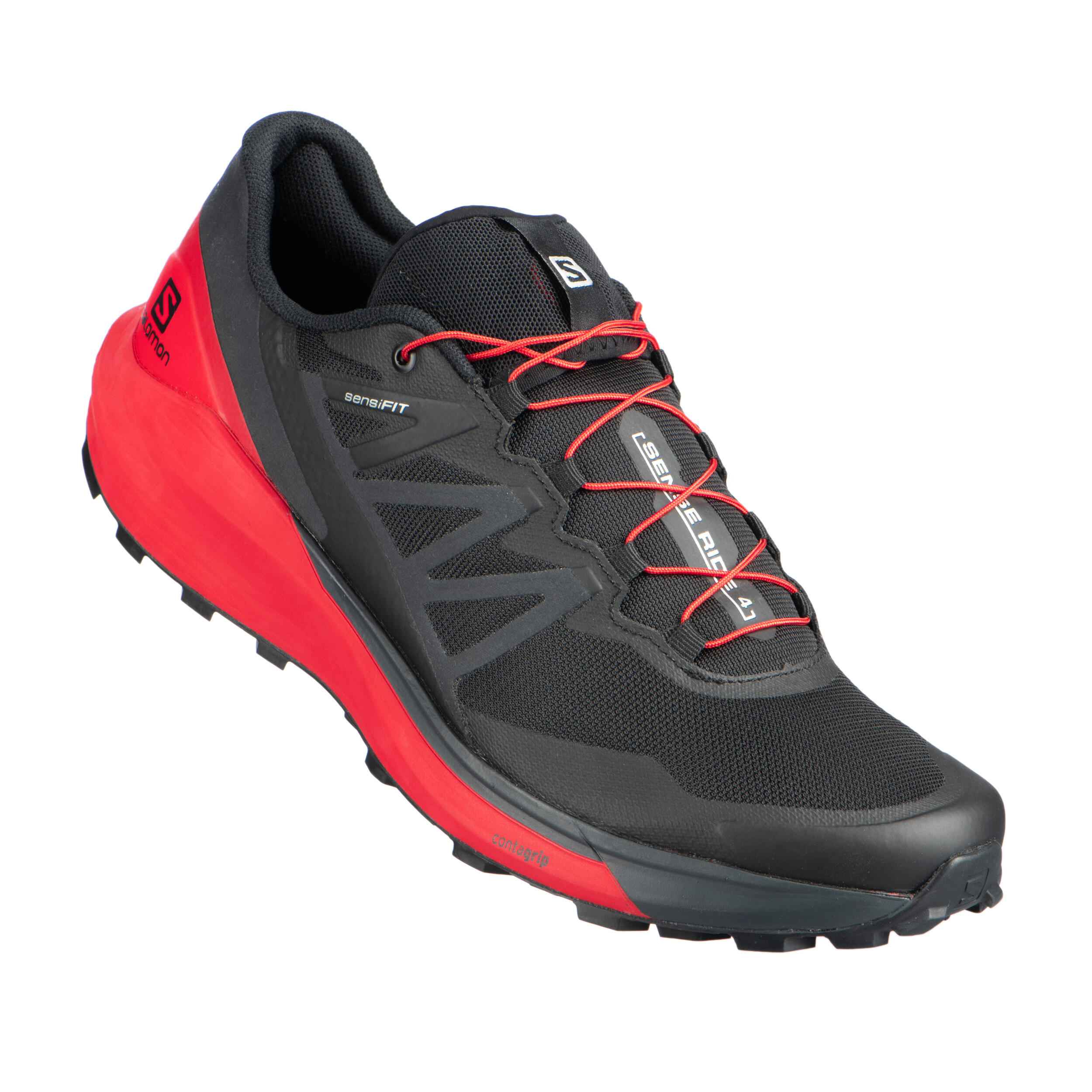 Trail Running Shoe Salomon Sense Ride 4 - black red 5/12