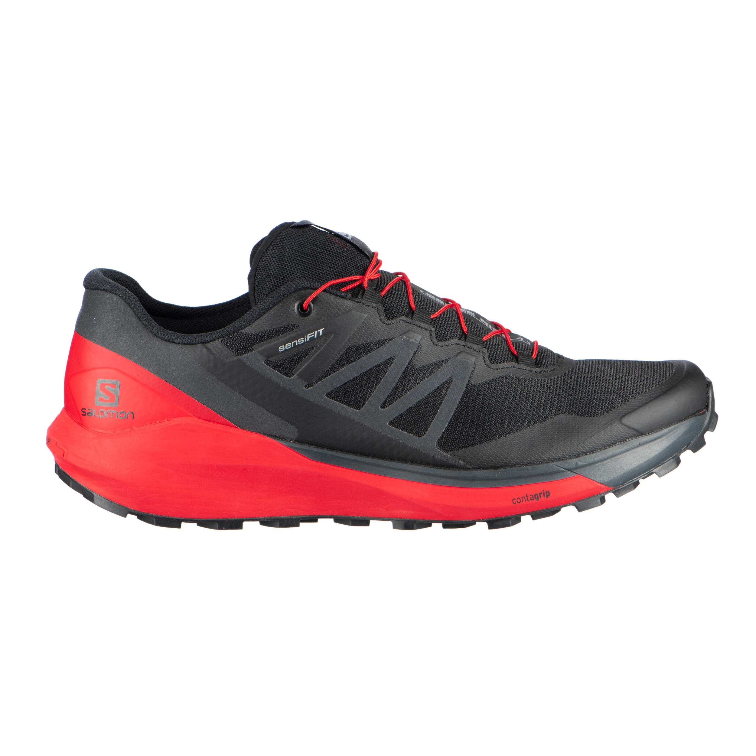 Trail Running Shoe Salomon Sense Ride 4 - black red 3/12