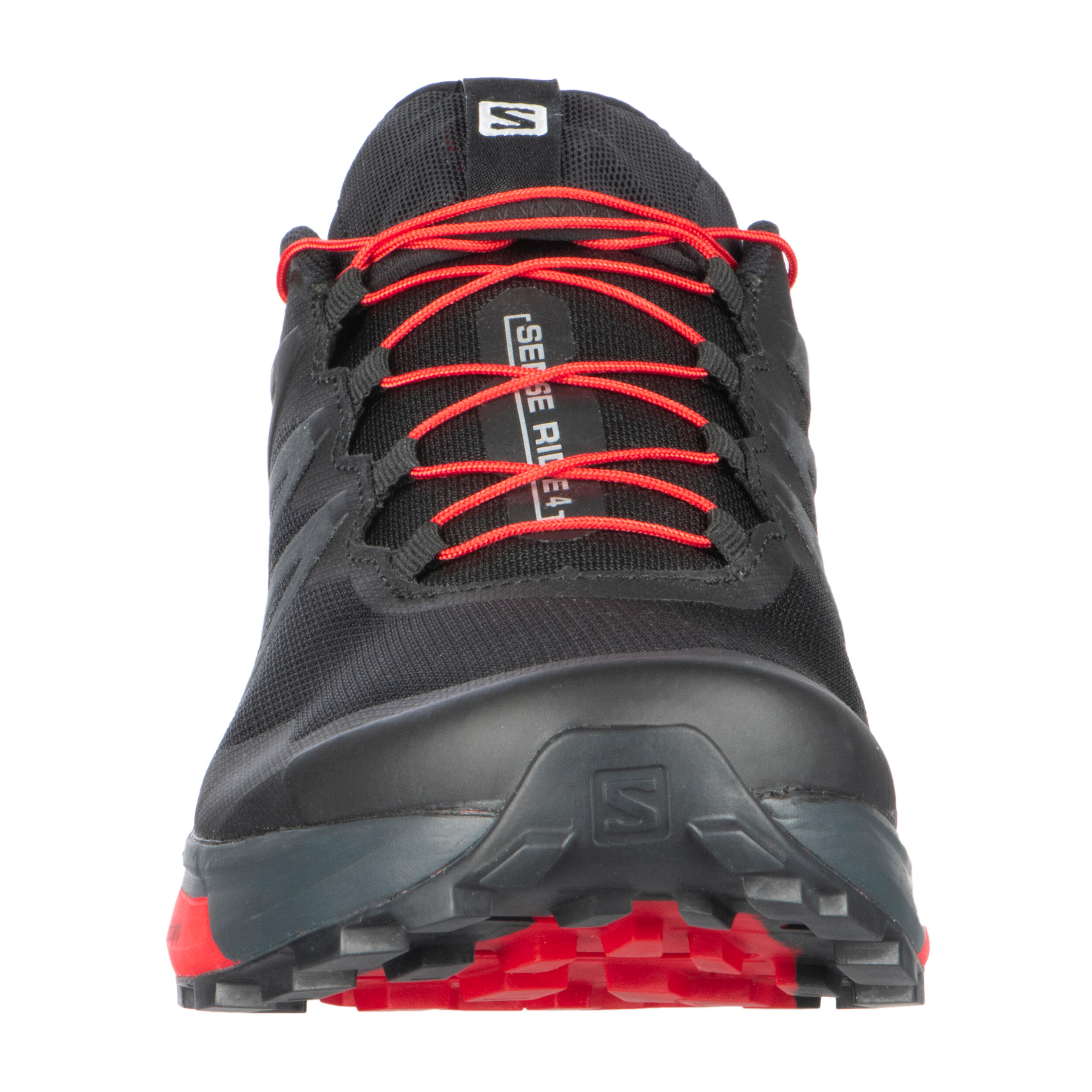 Trail Running Shoe Salomon Sense Ride 4 - black red 7/12