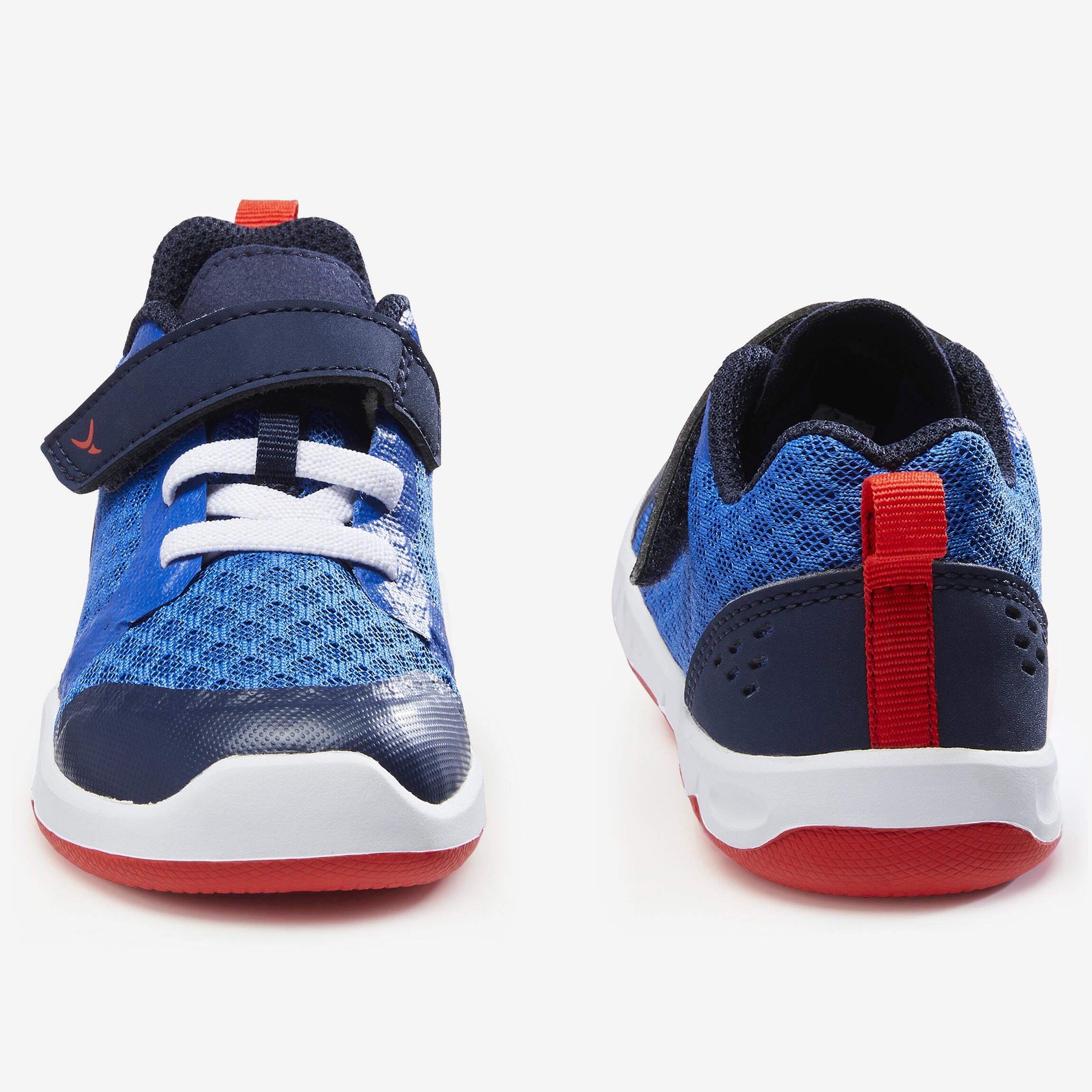 Baby breathable and comfortable rip-tab shoes, blue and red 3/8