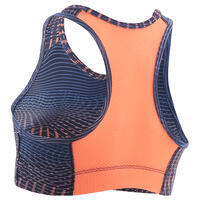Girls' Breathable Sports Bra - Blue/Coral