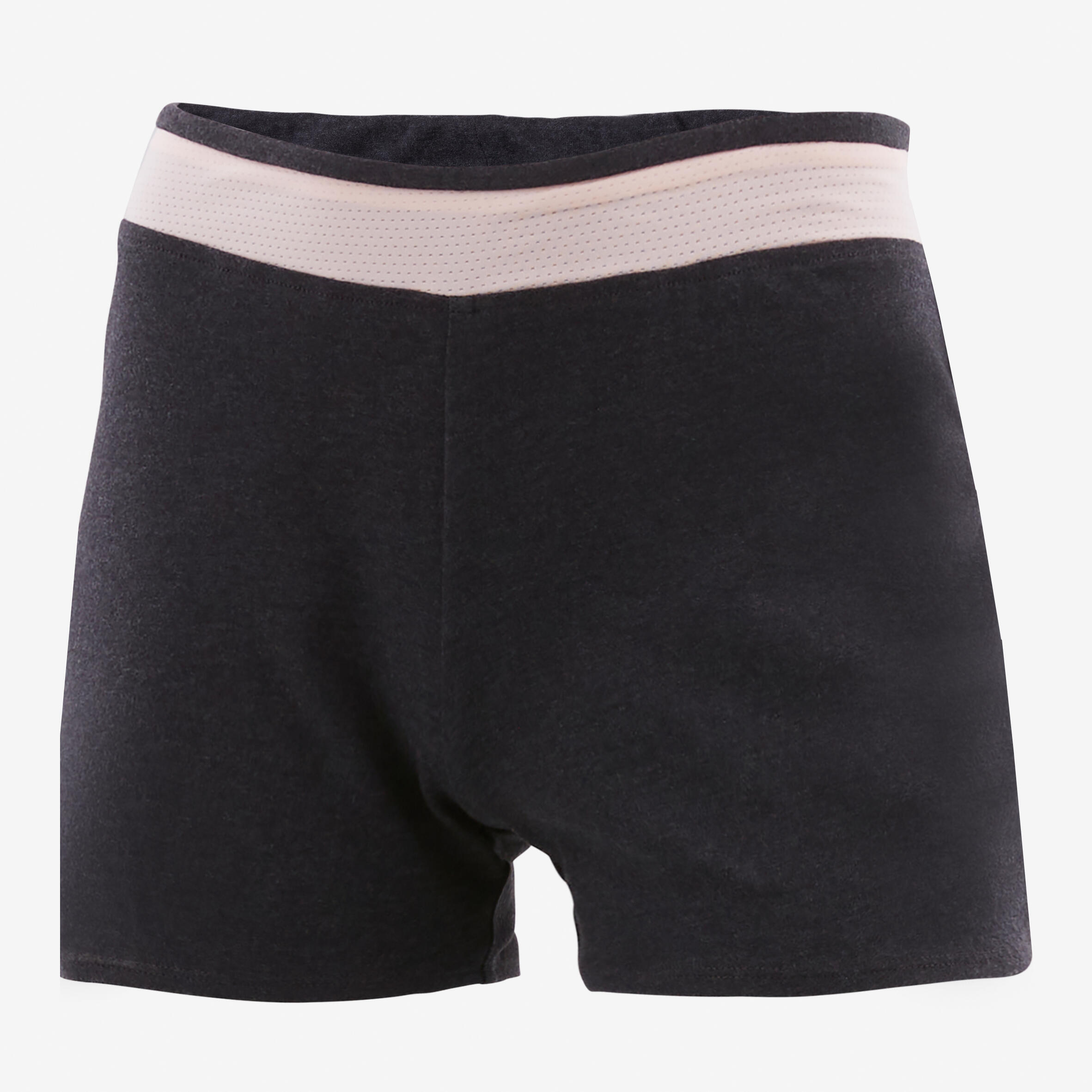 Ademende short voor meisjes grijs/roze 2/5
