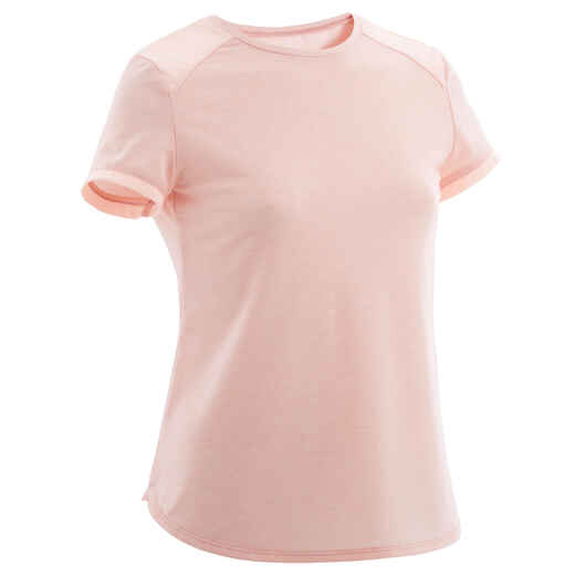 
      Girls' Breathable T-Shirt - Light Pink/Print
  