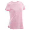 Girls' Breathable Short-Sleeved Gym T-Shirt 500 - Pink