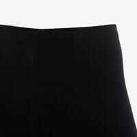 Girls' Basic Cotton Cropped Leggings - Black