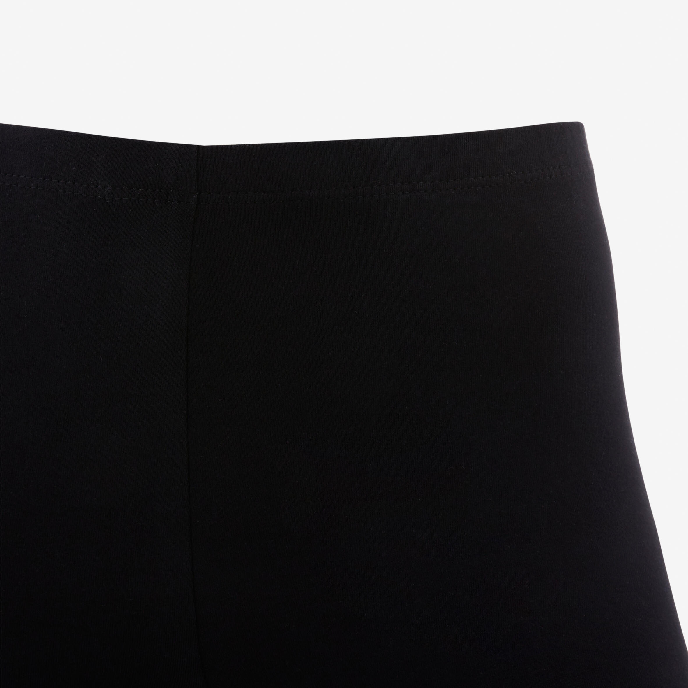 Girls' Basic Cotton Cropped Leggings - Black 4/4