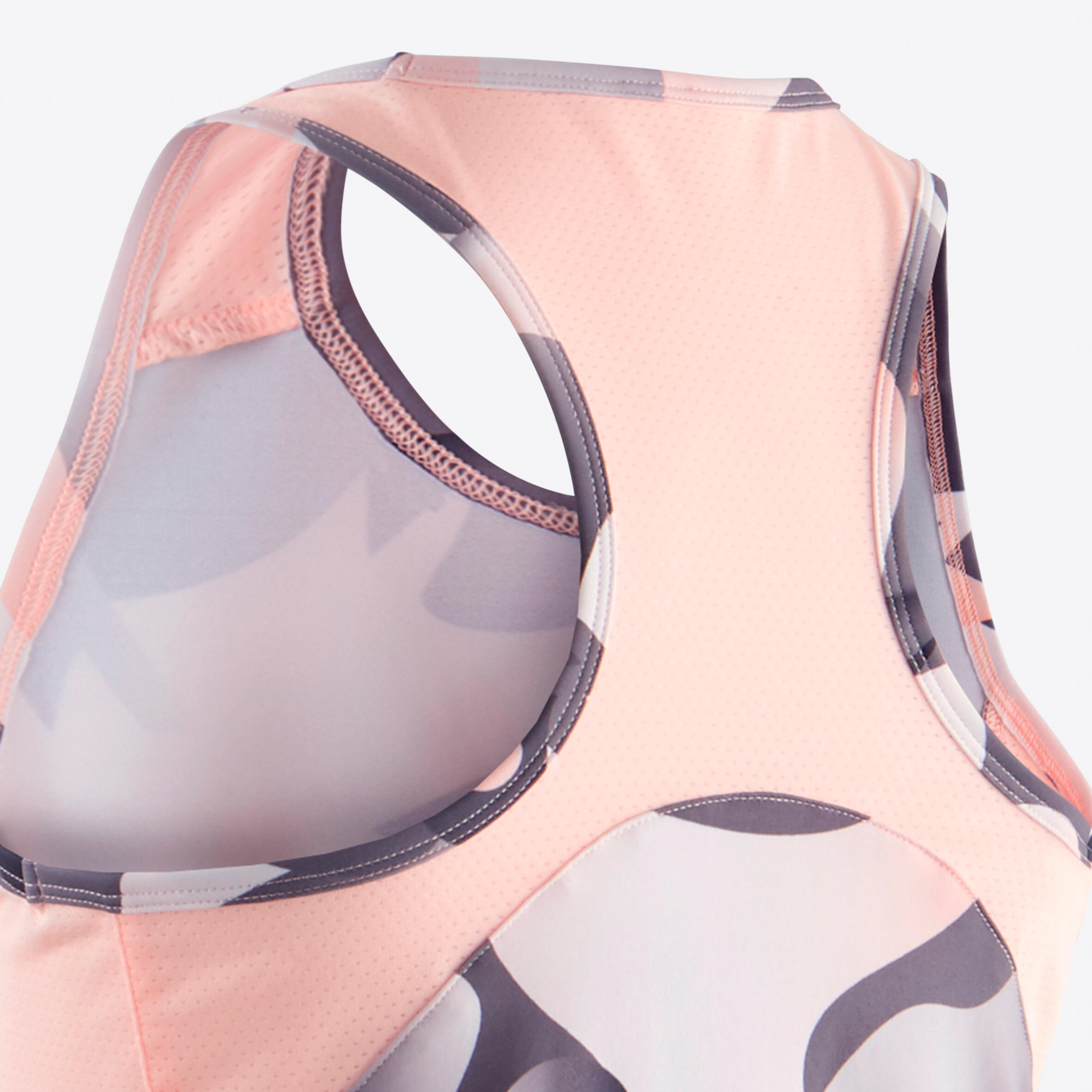 Girls' Breathable Synthetic Tank Top - Pink/Print 4/5