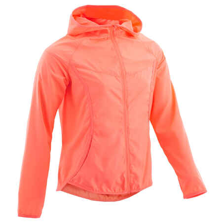 Oranžna jakna za telovadbo za deklice