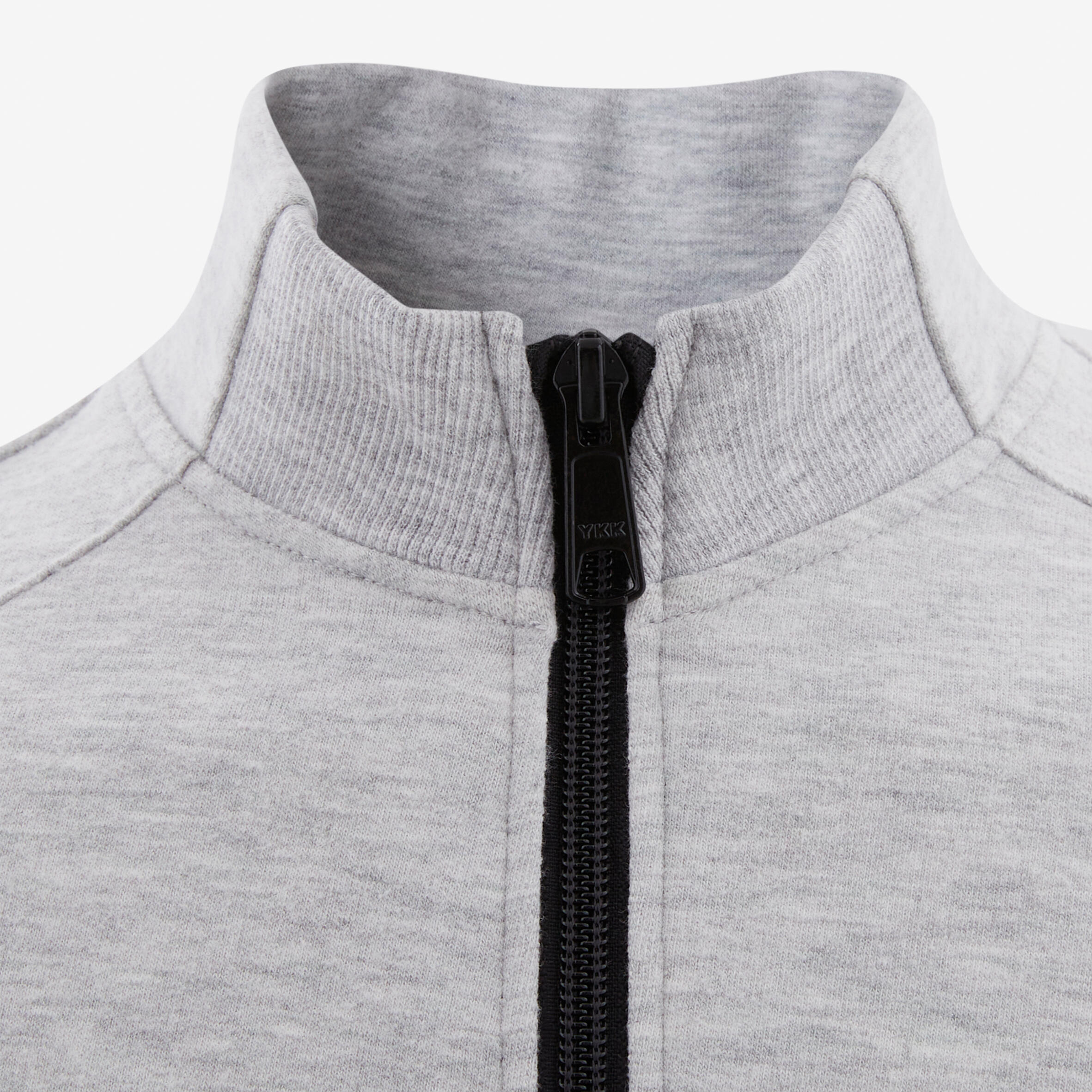 hoodless full zipper sweatshirt