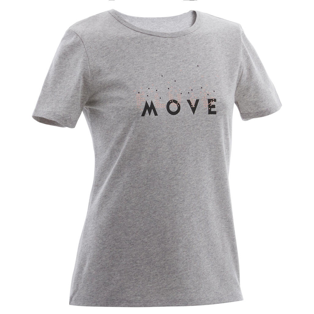 Kids' Basic T-Shirt - Light Grey/Print