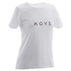 T-Shirt 100 girl GYM blanc PR