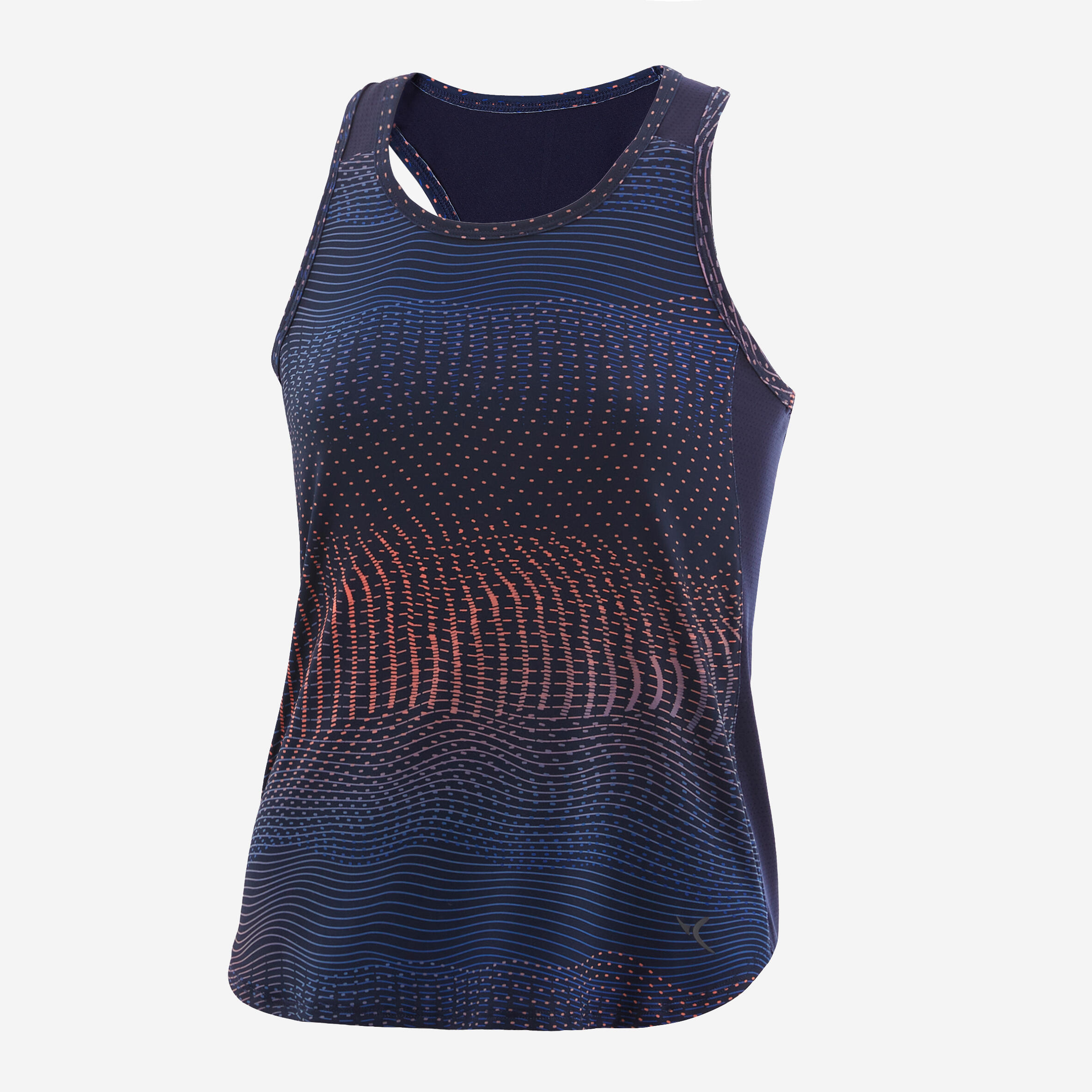 Girls' Breathable Synthetic Tank Top - Navy Print 2/5